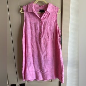 Tahari Sleeveless Linen Dress